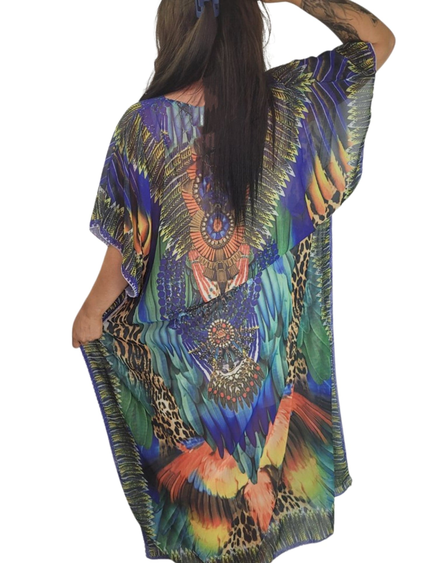 JAZZY Bejeweled Maxi Kaftan Dresses Colors - Sunset Blue Yellow, Turquoise Luxury, Country style, Grey Blue, Parrot Kaftan Dress Aambers Goodies xx 