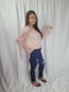 LEEANHA Pink Leopard Long Sleeve Top Dresses Aambers Goodies xx 