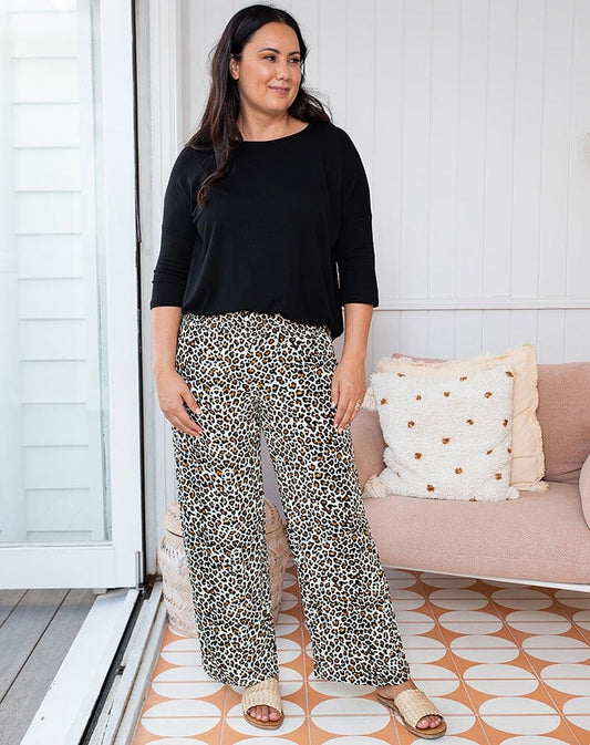 Leopard Stretch Pants Aambers Goodies xx 12-18 au (L-3XL) 