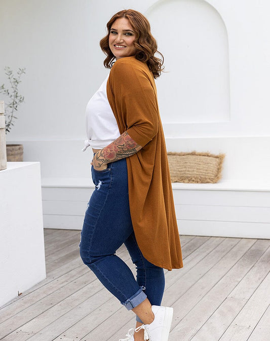 MELLY Circle Cardigans 2 colors - Blush & Copper Brown Cardigan Aambers Goodies xx 