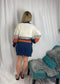 NATALIA Navy Blue Orange Grey Fluffy Wrap Around Cardigan Outerwear Aambers Goodies xx 