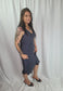 Navy Blue Shimmer Dress Dresses Aambers Goodies xx 