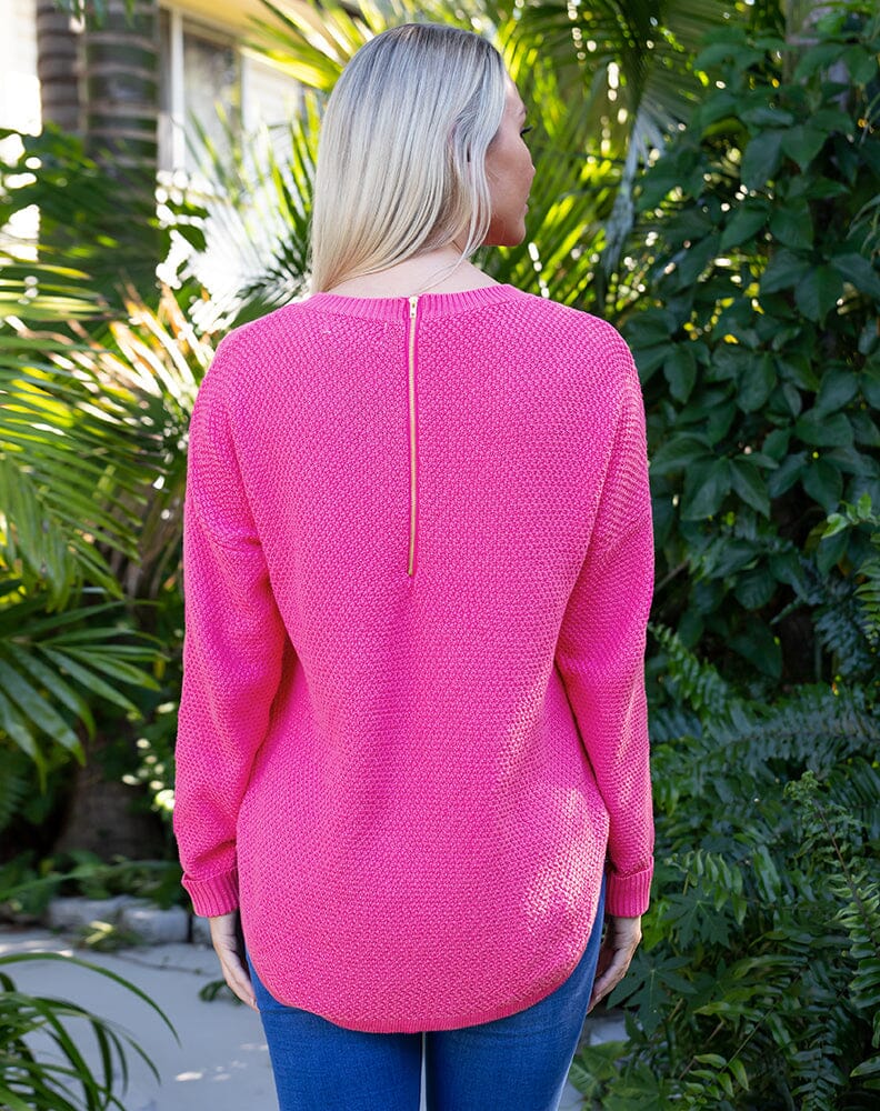 PRAIRIE Hot Pink Knit Sweater Jumper Aambers Goodies xx 