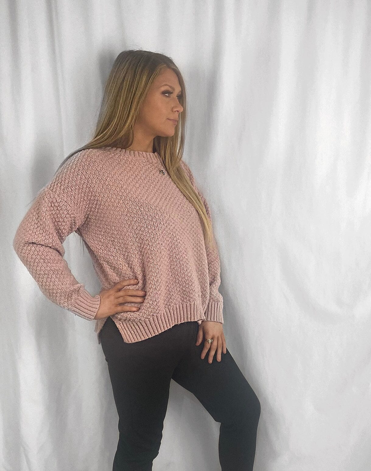 RUTH Pink fluffy Knit jumper Jumper Aambers Goodies xx 