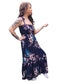 SAYLOR floral Tye Up Maxi tiered Dress 3 colours- Dusty Blue, Dusty pink & Navy Blue Dresses Aambers Goodies xx 