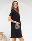 SOPHY Black Dress with Leopard Dress Aambers Goodies xx 