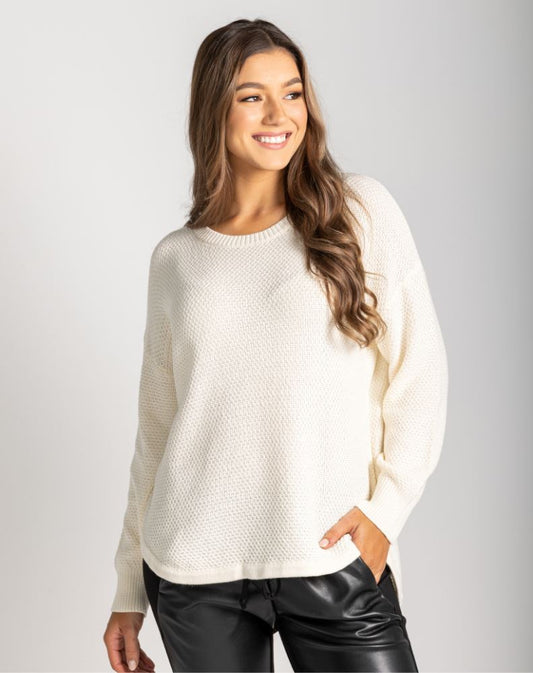 White Knit Sweater Aambers Goodies xx 6-20 au (XS-4XL) 
