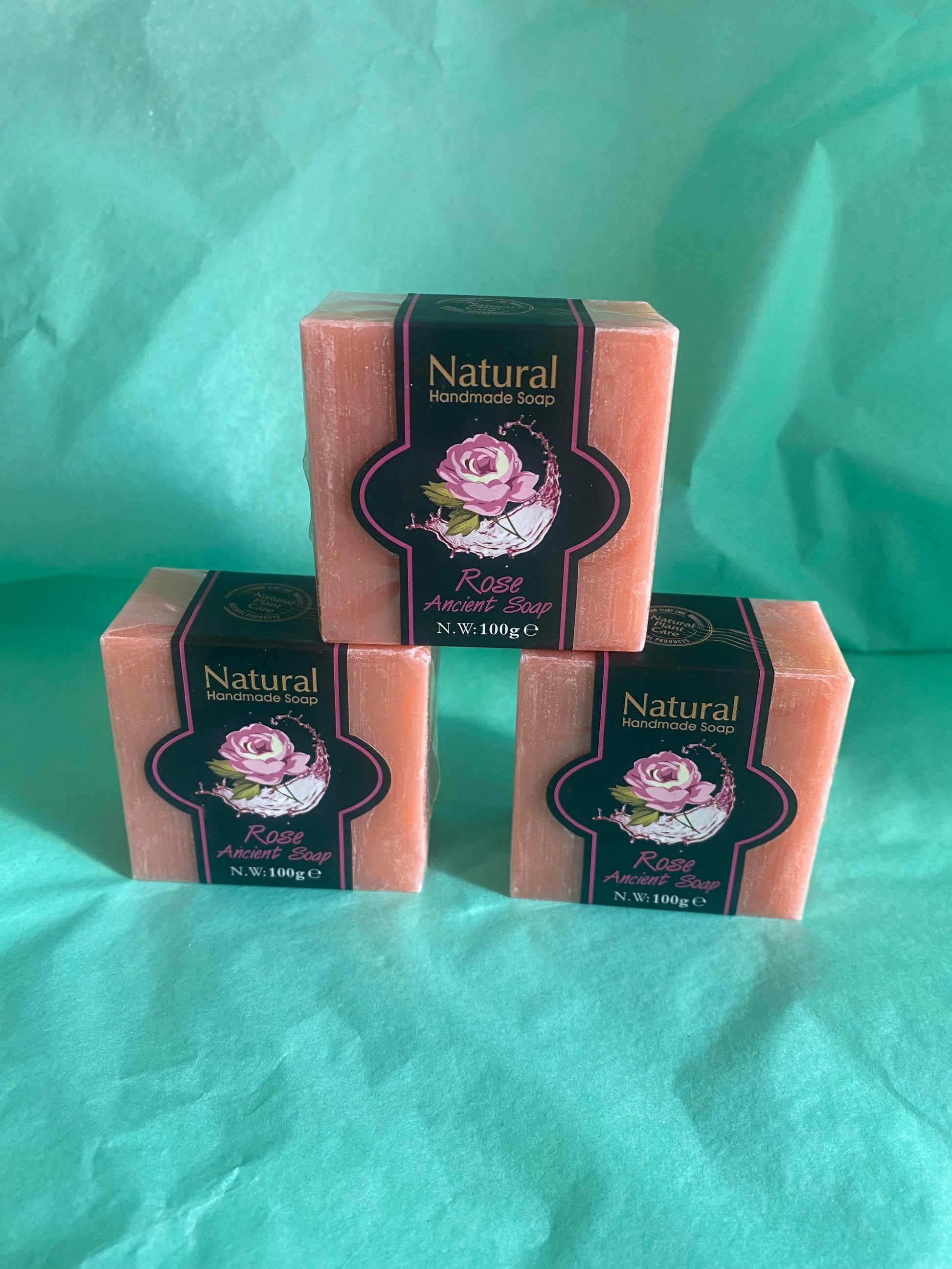 X3 pack Natural Soap Bars 2 Scents Aambers Goodies xx 3Pk ROSE Natural Soaps 